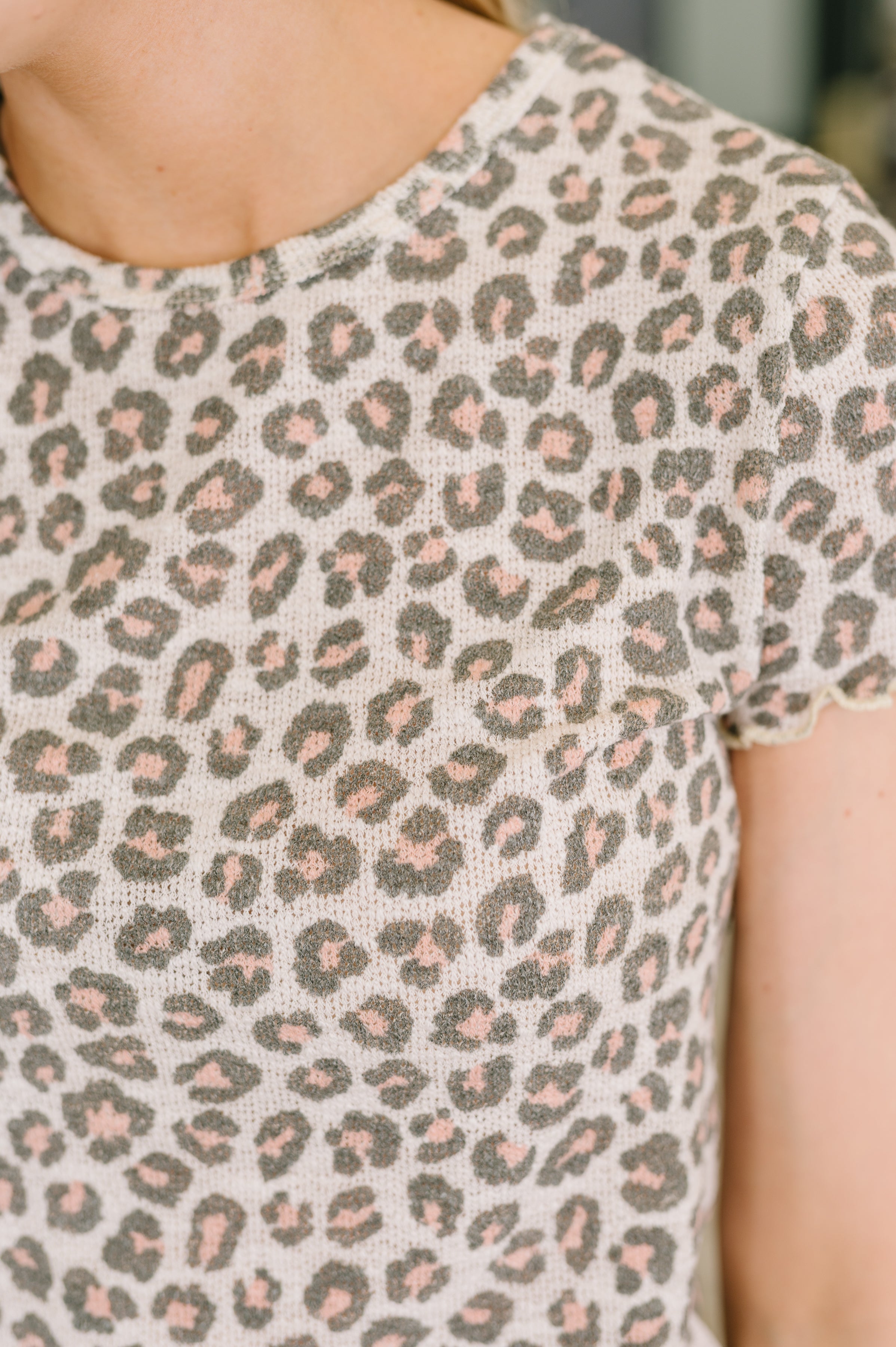 Purrfectly Wild Round Neck Knit Top - Charming Charlie