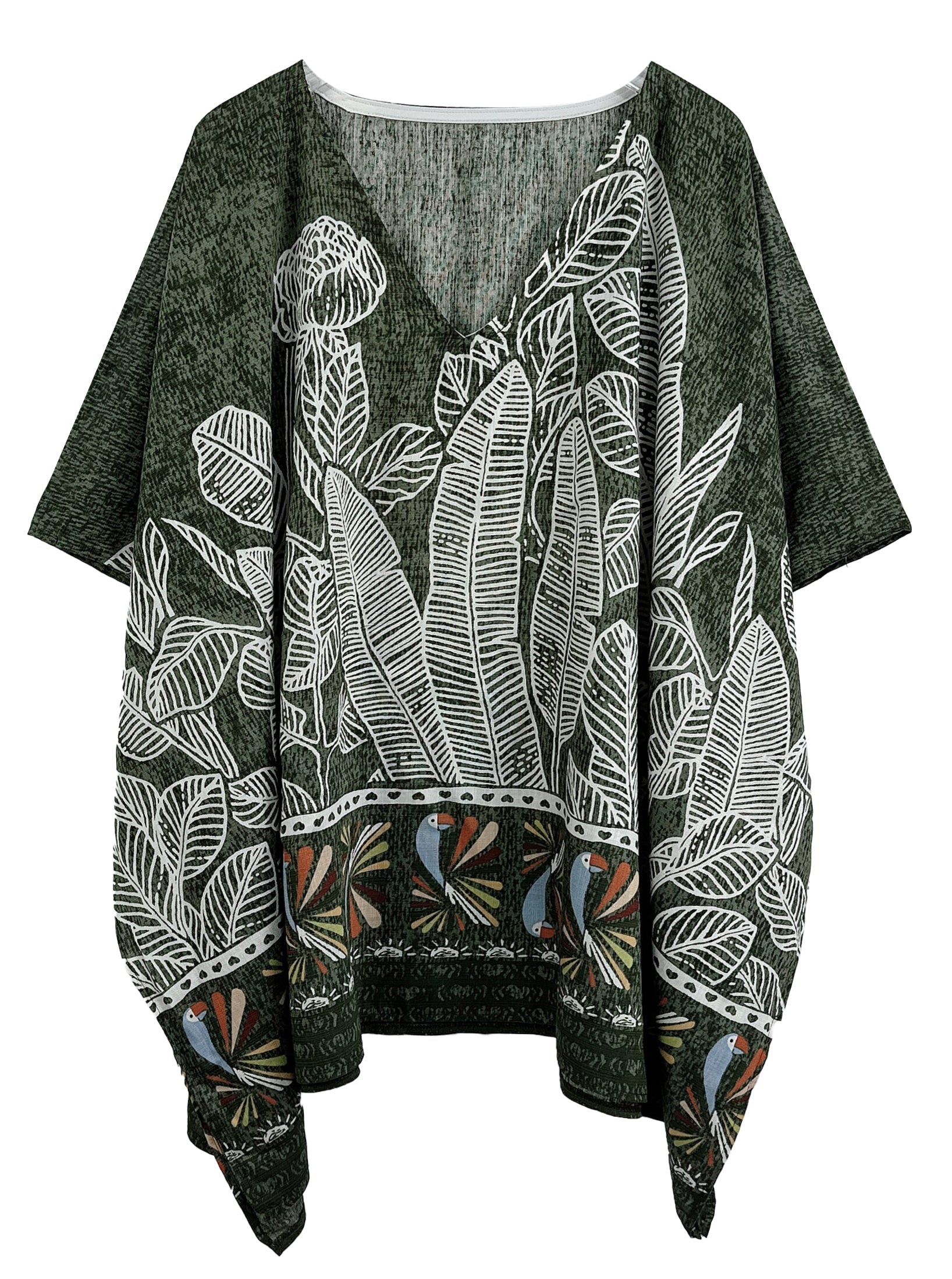 Leaf Print Poncho - Charming Charlie