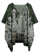 Leaf Print Poncho - Charming Charlie