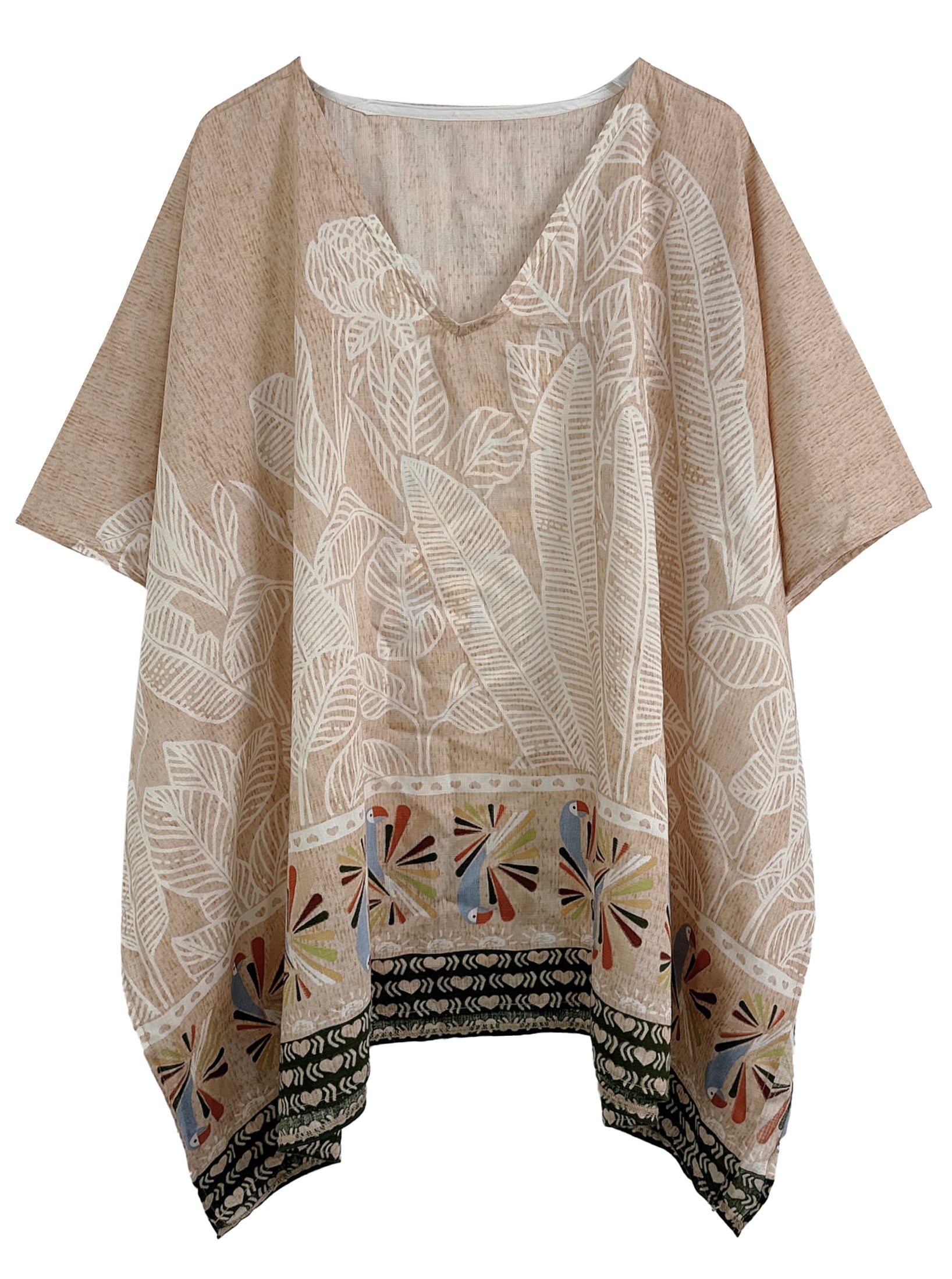 Leaf Print Poncho - Charming Charlie