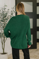 Quick Nap Textured Pullover in Hunter Green - Charming Charlie