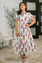 Quiet Life Notch Neck Tiered Dress in White - Charming Charlie