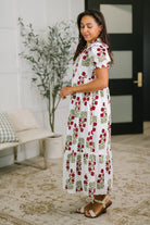 Quiet Life Notch Neck Tiered Dress in White - Charming Charlie