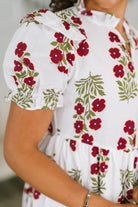 Quiet Life Notch Neck Tiered Dress in White - Charming Charlie