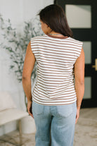 Quite Intimately Striped Muscle Tee in Brown - Charming Charlie