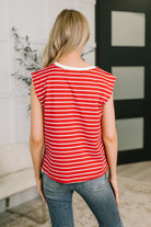 Quite Intimately Striped Muscle Tee in Red - Charming Charlie