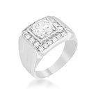 Mens Two-tone Finish Cubic Zirconia Ring - Charming Charlie