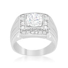 Mens Two-tone Finish Cubic Zirconia Ring - Charming Charlie