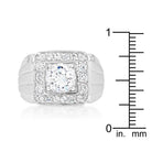Mens Two-tone Finish Cubic Zirconia Ring - Charming Charlie
