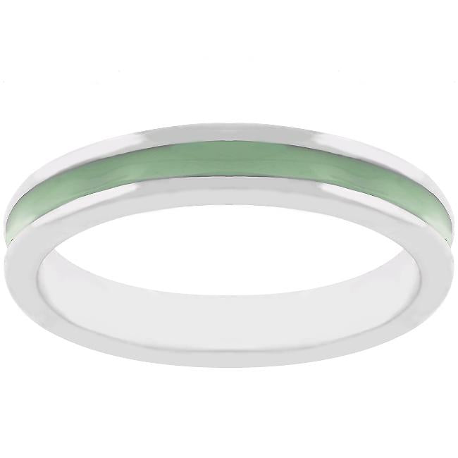 Light Green Enamel Eternity Ring - Charming Charlie