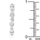 Alternating Bezel Linked Cubic Zirconia Eternity Band - Charming Charlie