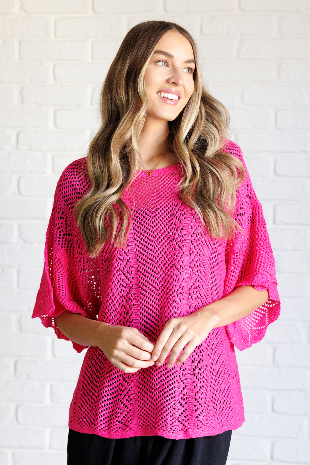 Rather Eventful Open Knit Top - Charming Charlie