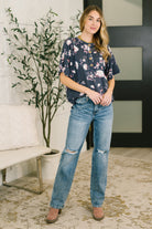 Really Simple Floral Henley Top- 3/3/2026 NEW - Charming Charlie