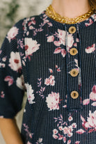 Really Simple Floral Henley Top- 3/3/2026 NEW - Charming Charlie