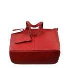 Red 3 In 1 Large Soft  Leather Women's Tote Handbags, There's spacious and soft leather tote offers triple the styling options. Featuring a spacious profile and a removable pouch makes it an amazing everyday go-to bag. Spacious enough for carrying any and all of your outgoing essentials. The straps helps carrying this shoulder bag comfortably. Perfect as a beach bag to carry foods, drinks, big beach blanket, towels, swimsuit, toys, flip flops, sun screen and more.