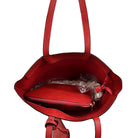 Red 3 In 1 Large Soft  Leather Women's Tote Handbags, There's spacious and soft leather tote offers triple the styling options. Featuring a spacious profile and a removable pouch makes it an amazing everyday go-to bag. Spacious enough for carrying any and all of your outgoing essentials. The straps helps carrying this shoulder bag comfortably. Perfect as a beach bag to carry foods, drinks, big beach blanket, towels, swimsuit, toys, flip flops, sun screen and more.