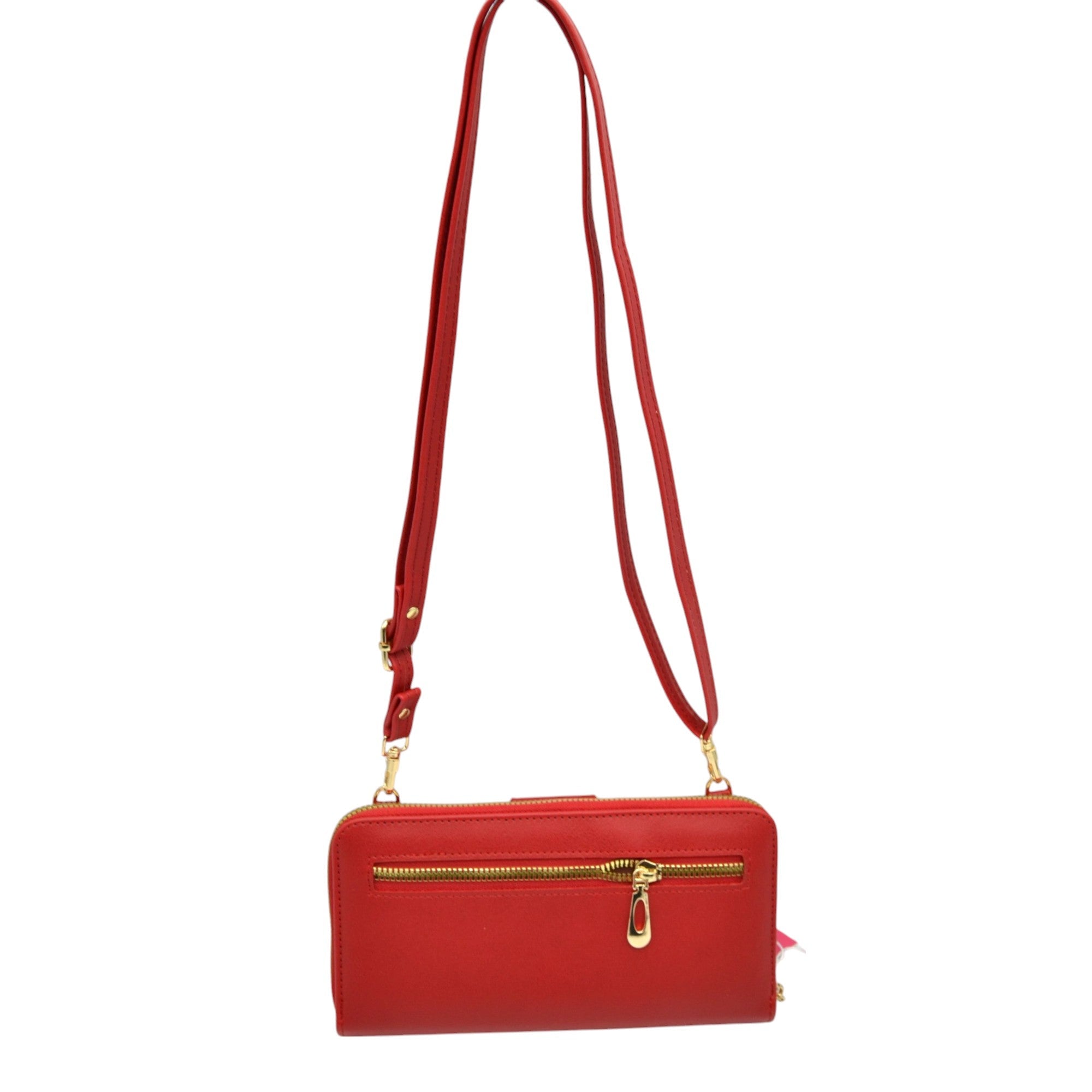 Red-Brown Stylish Vegan Leather Crossbody Purse, This gorgeous Purse is going to be your absolute favorite new purchase! It features with adjustable and detachable handle strap, upper zipper closure, back pocket with zipper closure, and front with magnetic flap cover. Ideal for keeping your money, bank cards, lipstick, and other small essentials in one place. It's versatile enough to carry with different outfits throughout the week.