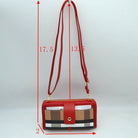 Red-Brown Stylish Vegan Leather Crossbody Purse, This gorgeous Purse is going to be your absolute favorite new purchase! It features with adjustable and detachable handle strap, upper zipper closure, back pocket with zipper closure, and front with magnetic flap cover. Ideal for keeping your money, bank cards, lipstick, and other small essentials in one place. It's versatile enough to carry with different outfits throughout the week.