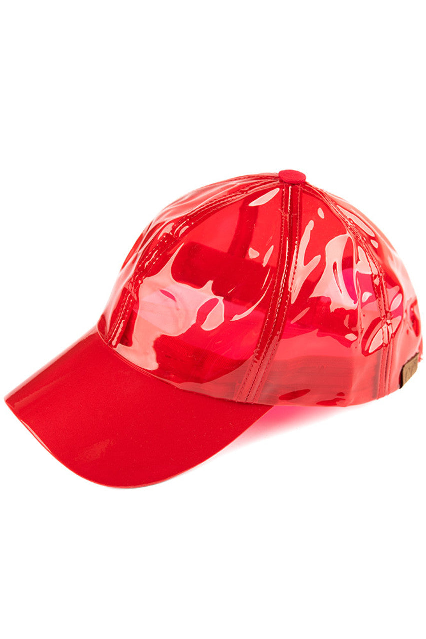 Red C.C BASEBALL CAP is made with high-quality materials, perfect for protecting your head and face from the sun's harmful rays. With a stylish design and durable construction, this cap is suitable for any outdoor activity. Stay calm and protected with C.C BASEBALL CAP.
