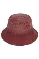 Red C.C. Stone Washed Denim Bucket Hat provides sun protection while also adding a stylish touch to any outfit. Made with high-quality stone-washed denim, this hat is durable and comfortable to wear. Perfect for any outdoor activity or for simply running errands, it is a must-have for any fashion-forward individual.