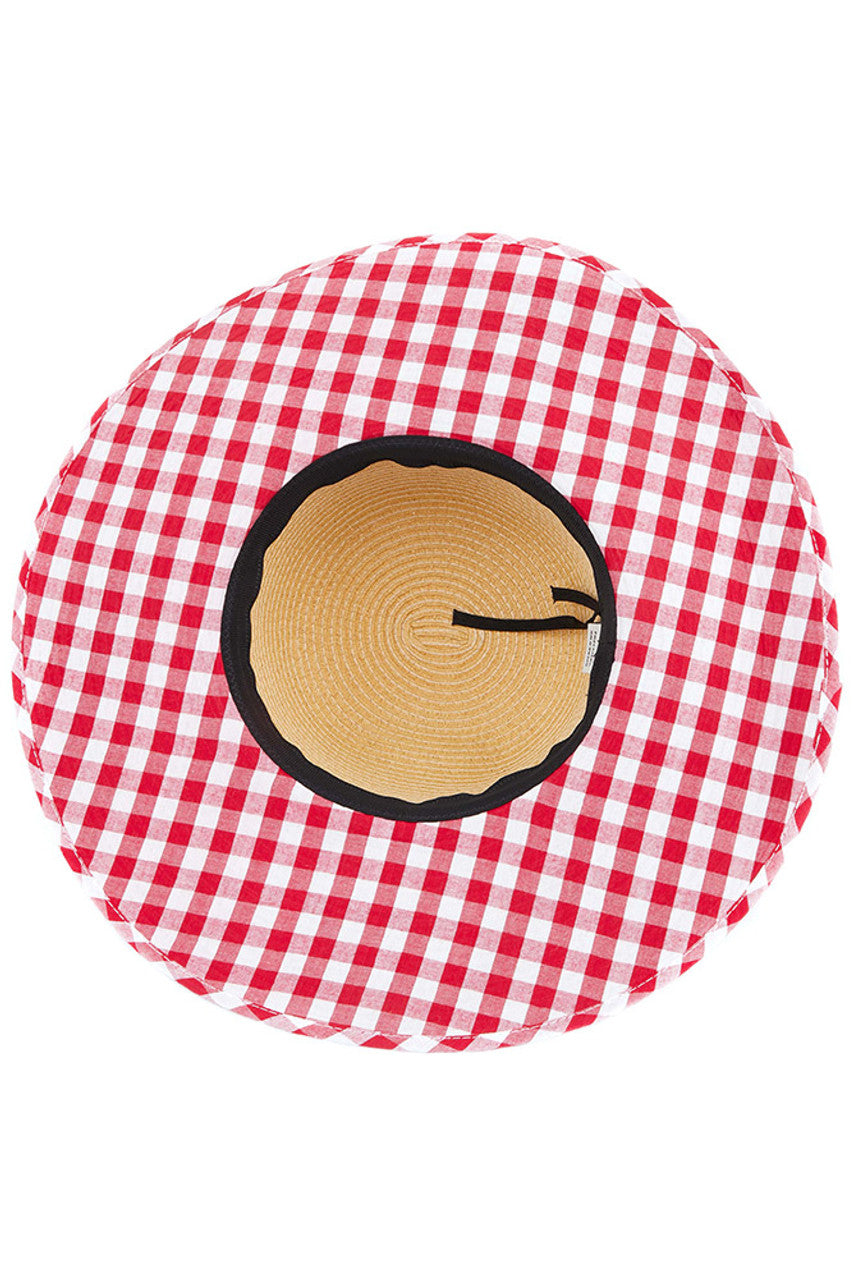 Red  C.C SUN HAT is a must-have for sun protection. Made with high-quality materials, this hat provides UPF 50+ protection to shield you from harmful UV rays. With its stylish design, it's perfect for outdoor activities and everyday wear. Stay safe and fashionable with the C.C SUN HAT.