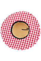 Red  C.C SUN HAT is a must-have for sun protection. Made with high-quality materials, this hat provides UPF 50+ protection to shield you from harmful UV rays. With its stylish design, it's perfect for outdoor activities and everyday wear. Stay safe and fashionable with the C.C SUN HAT.