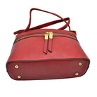 Red Zipper Detail Women's Crossbody Soft Leather Bag, These cross body bag is stylish daytime essential. Featuring one spacious big compartments and a shoulder strap. Show your trendy side with this awesome crossbody bag. perfectly lightweight to carry around all day. Hands-Free Cross-Body adds an instant runway style to your look, giving it ladylike chic. This handbag is destined to become your new favorite. 