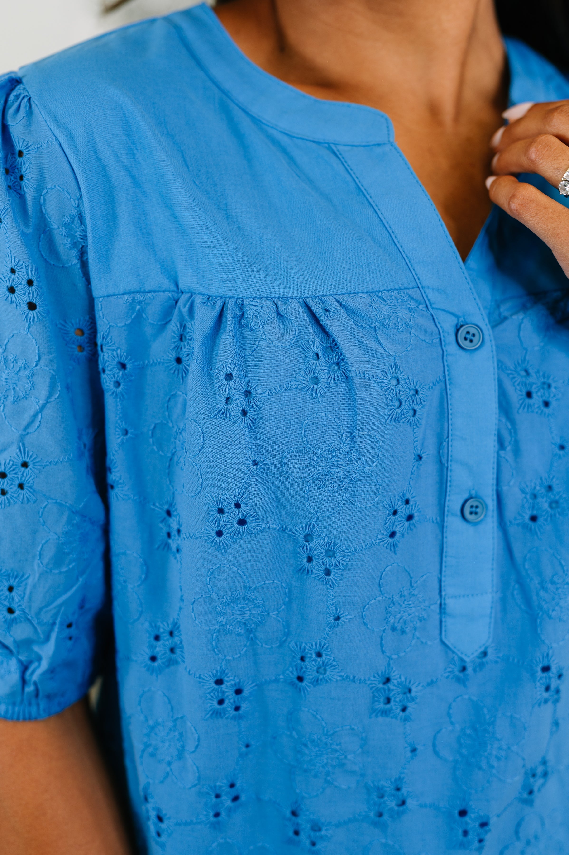 Refined Darling Eyelet Blouse - Charming Charlie