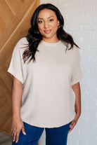Relaxing Away Dolman Sleeve Knit Top in Taupe - Charming Charlie