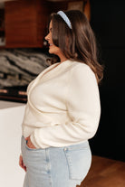 Requisite Request Surplice Crop Sweater - Charming Charlie