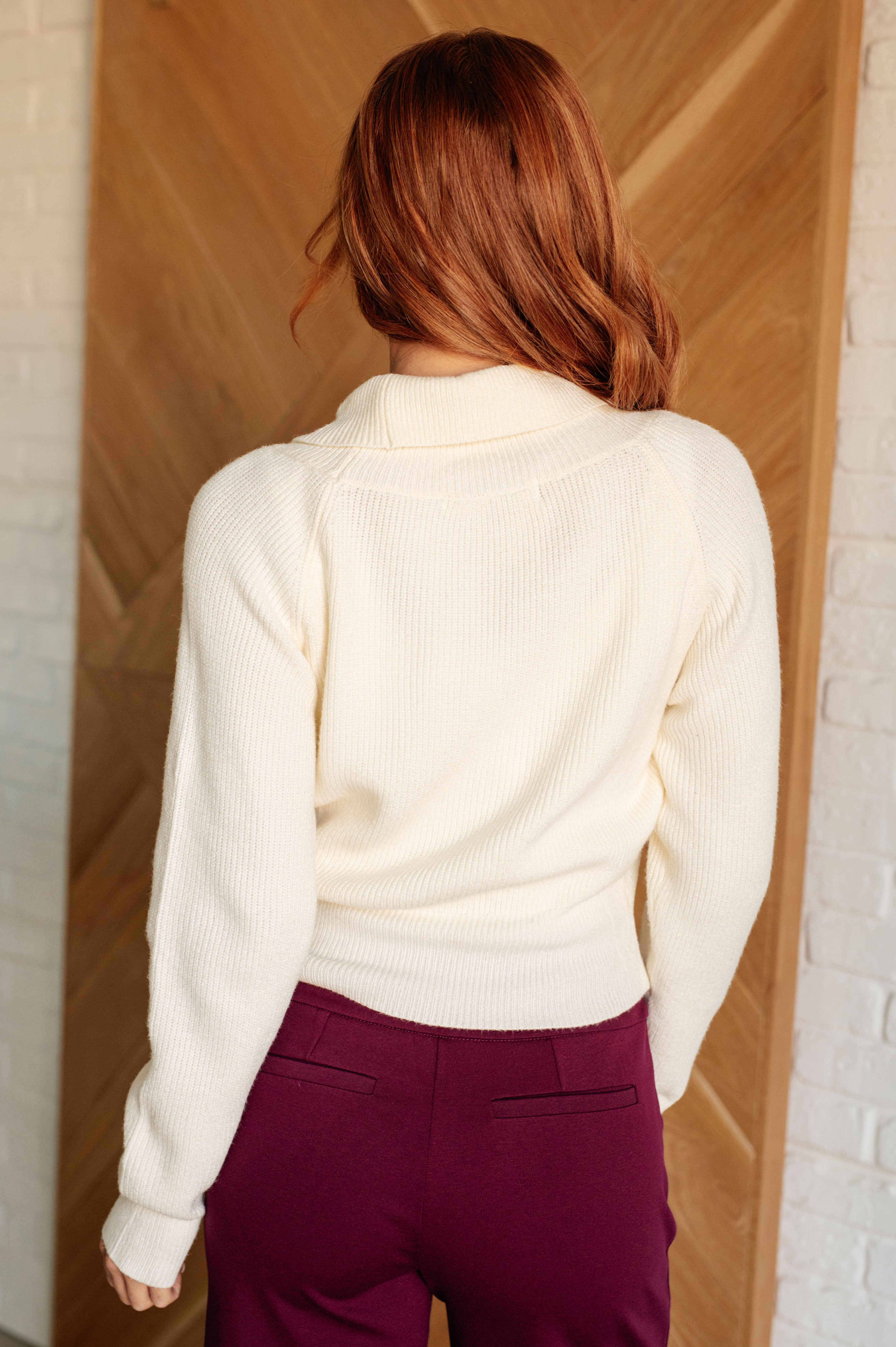 Requisite Request Surplice Crop Sweater - Charming Charlie