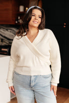 Requisite Request Surplice Crop Sweater - Charming Charlie