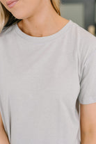 Rest Assured Basic Relaxed Tee in Heather Grey - Charming Charlie