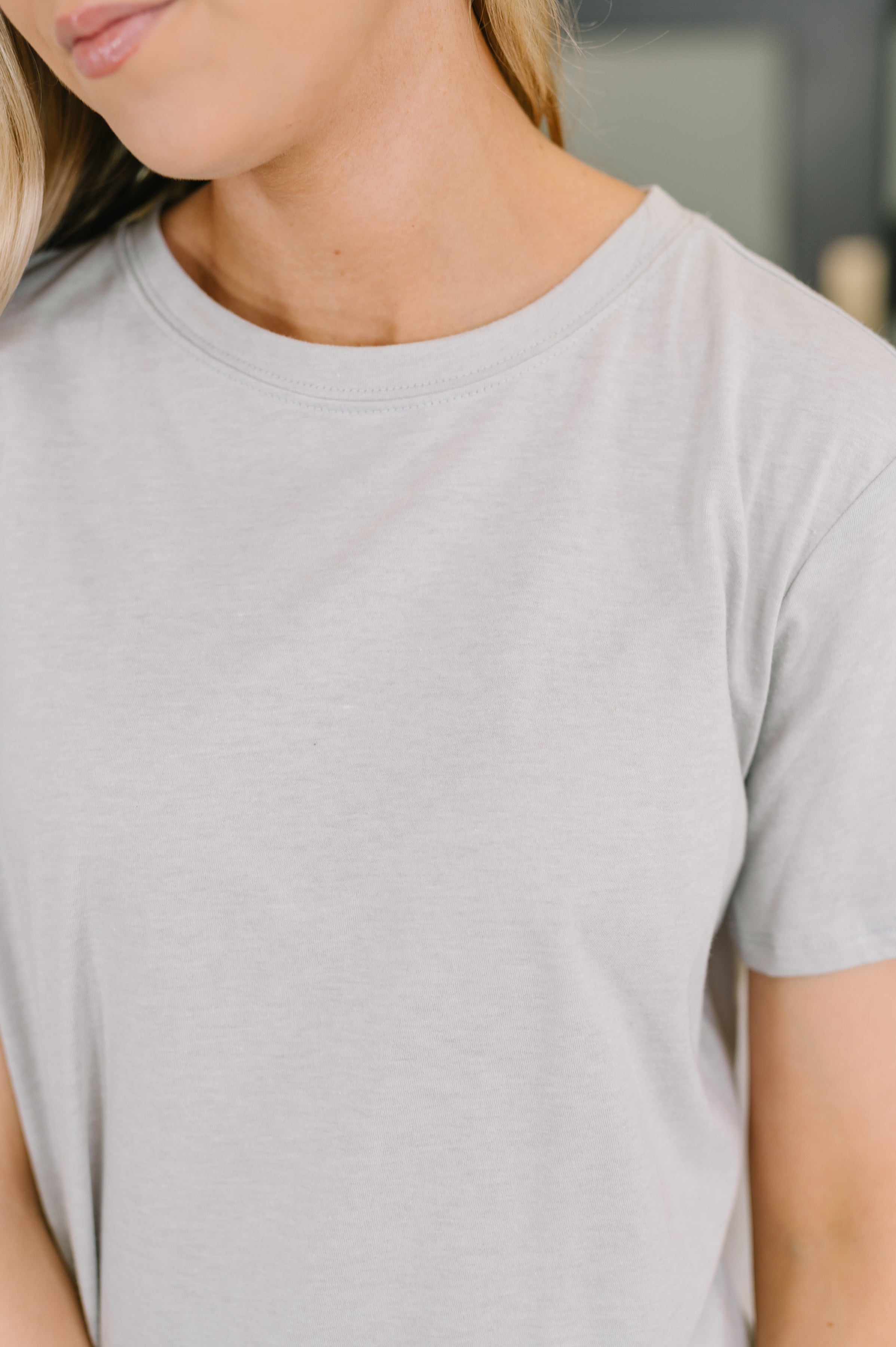 Rest Assured Basic Relaxed Tee in Heather Grey - Charming Charlie