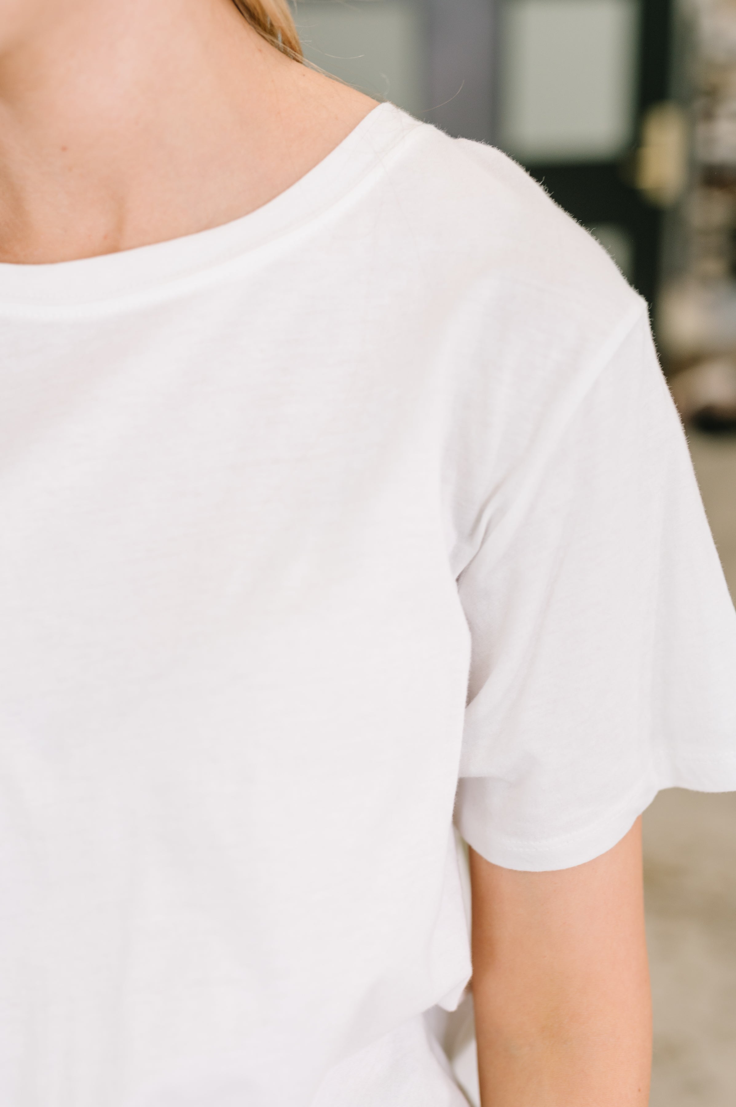 Rest Assured Basic Relaxed Tee in White - Charming Charlie