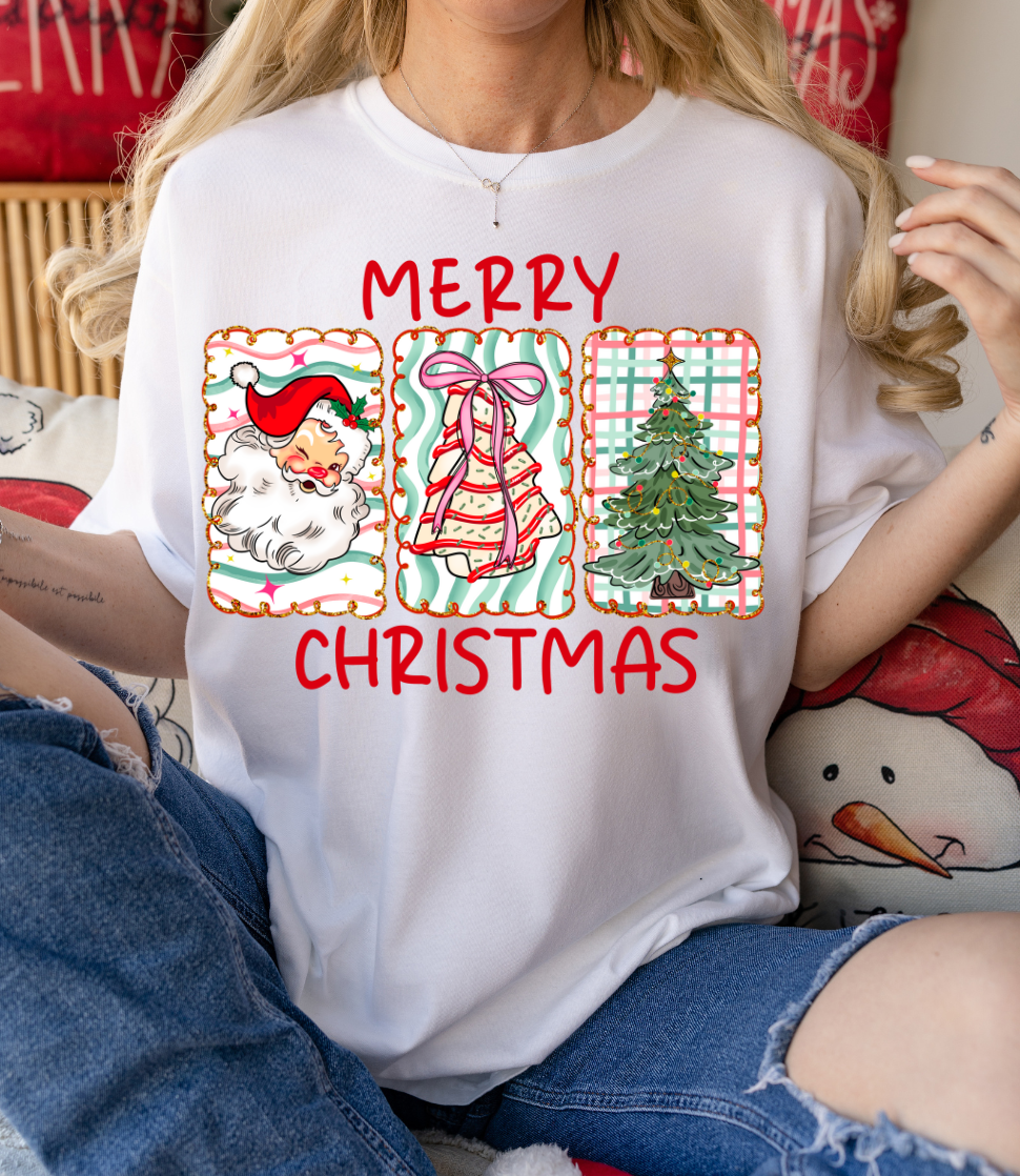 Retro Christmas Trio Graphic Tee and Sweatshirt - Charming Charlie
