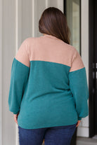 Retro and Ribbed Floral Color Block Top - Charming Charlie