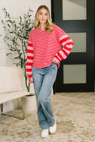 Rhythm & Rows V-Neck Drop Shoulder Pullover - Charming Charlie