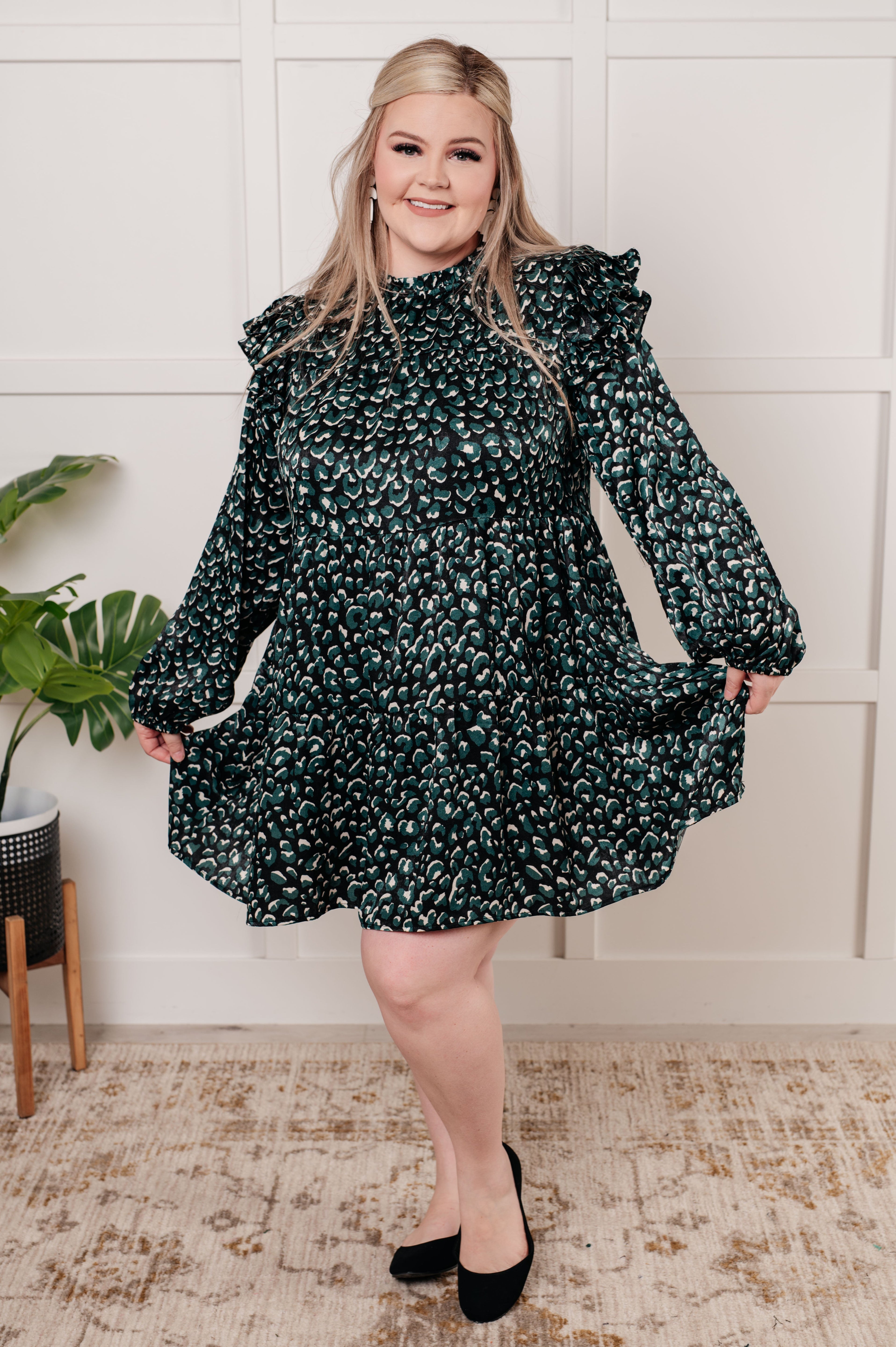 Right As Rain Ruffle Detail Dress - Charming Charlie