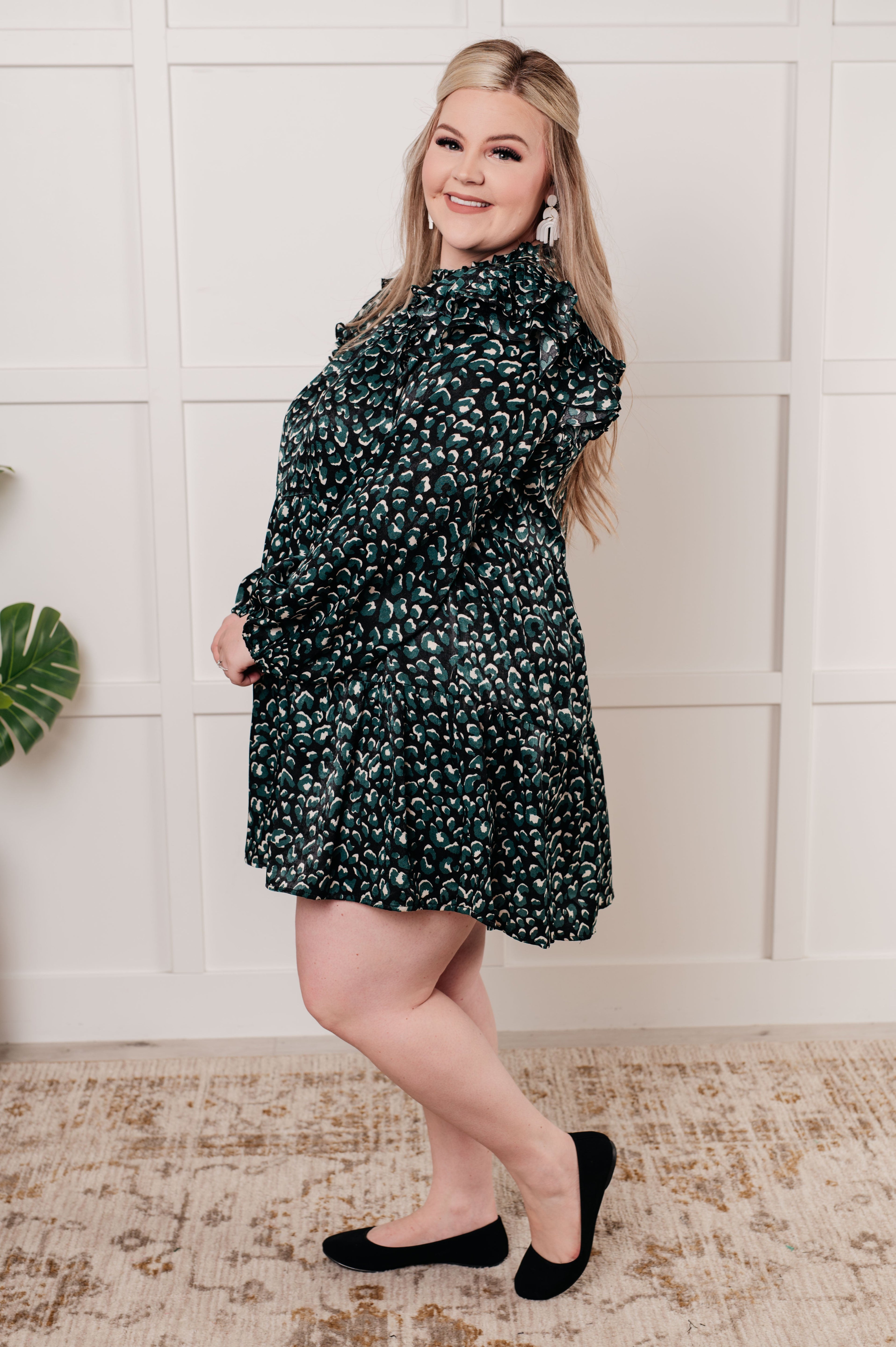 Right As Rain Ruffle Detail Dress - Charming Charlie