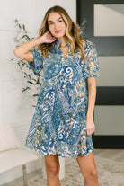 Right Here, Waving Boho V-Neck Dress - Charming Charlie