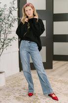 Right to the Core High Neck Pullover in Black - Charming Charlie