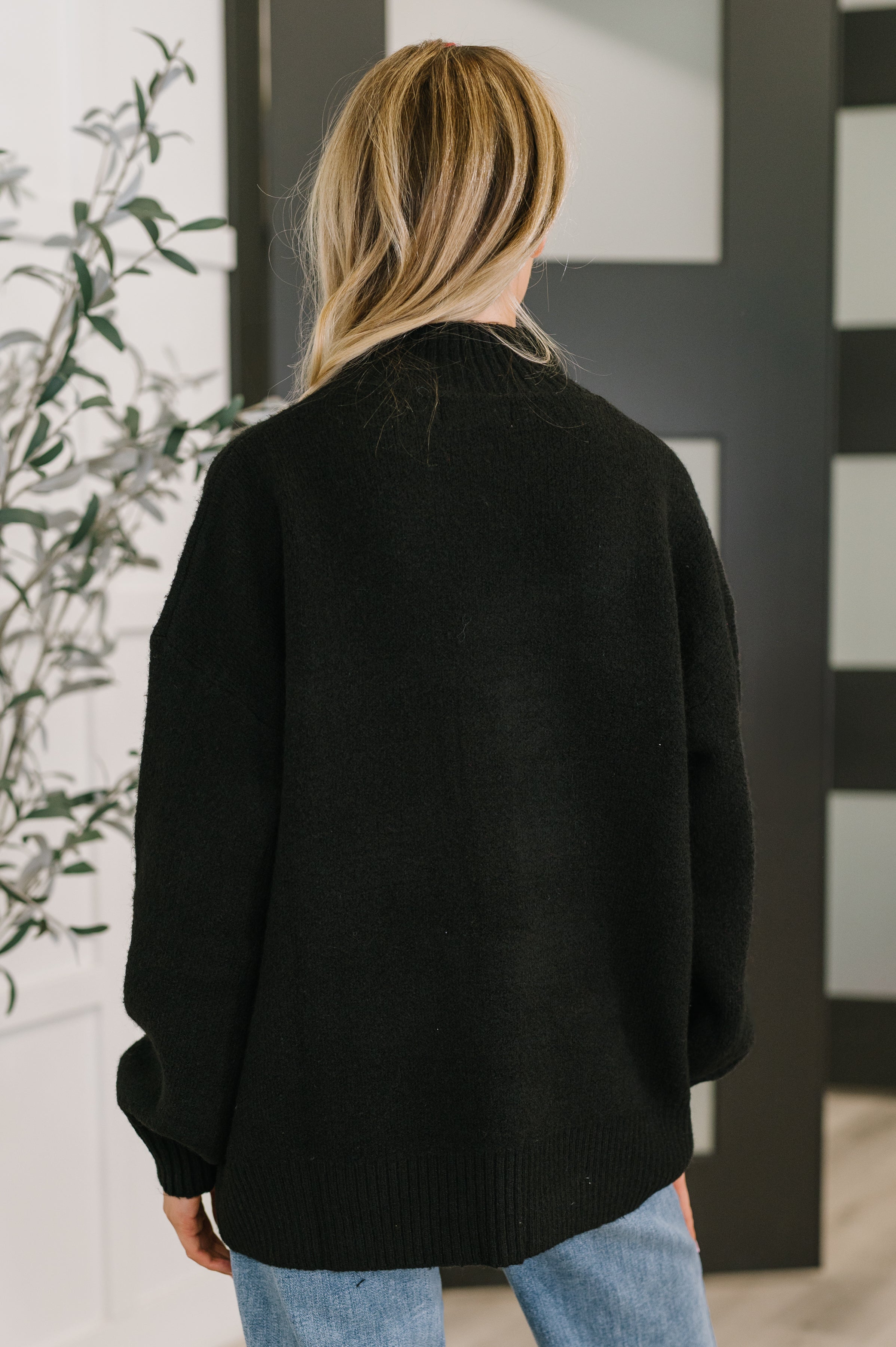 Right to the Core High Neck Pullover in Black - Charming Charlie