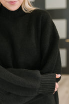 Right to the Core High Neck Pullover in Black - Charming Charlie