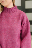 Right to the Core High Neck Pullover in Light Plum - Charming Charlie