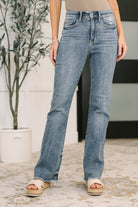 Robin High Waist Bootcut with Fray Hem - Charming Charlie