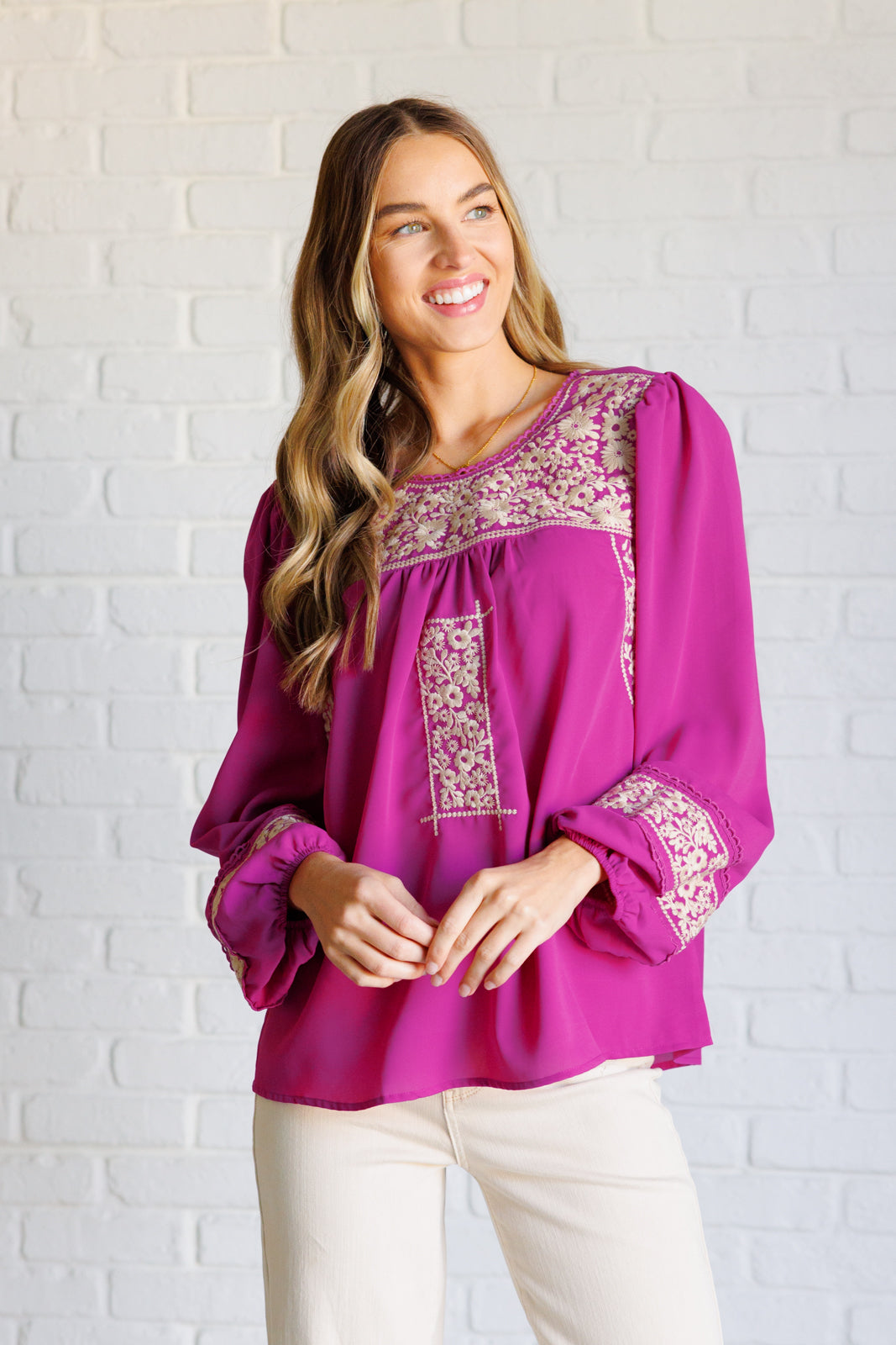 Rodeo Queen Embroidered Blouse - Charming Charlie