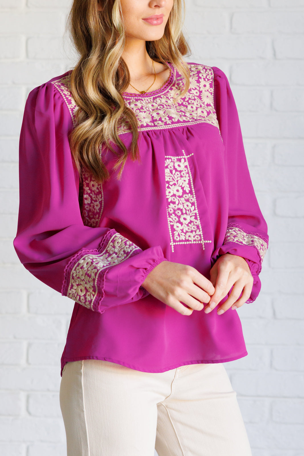 Rodeo Queen Embroidered Blouse - Charming Charlie