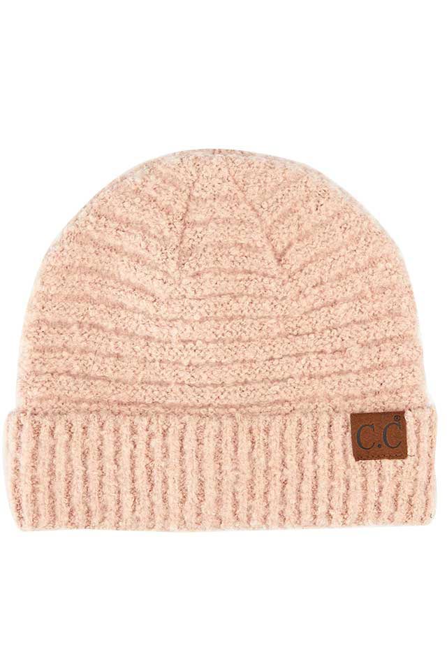 Rose C C Solid Boucle Yarn Beanie Hat with Cuff, wear this beautiful Beanie Hat while going outdoor and keep yourself warm and stylish with a unique look. The color variation makes the Hat suitable for everyone's choice with different outfits. It feels cozy and a perfect match with any type of outfit. It's a beautiful winter gift accessory for birthdays, Christmas, stocking stuffers, secret Santa, holidays, anniversaries, and valentine's day to your friends, family, and Loved Ones. 