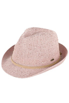 Rose C.C Band Trim Sparkle Fedora Hat is a stylish and elegant accessory that adds a touch of sparkle to any outfit. Made with high-quality materials, this hat features a trendy band trim and a classic fedora shape. Its versatile design makes it suitable for both casual and formal occasions. Elevate your look with this must-have hat.